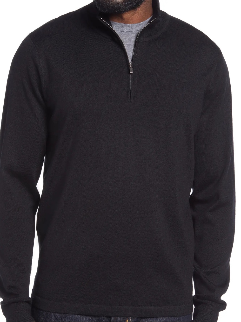 Nordstrom Shop Tech-Smart CoolMax® Quarter Zip Pullover MERINO WOOL XL